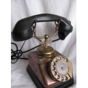teléfono antiguo de cobre auricular baquelita