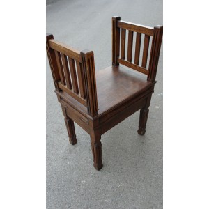 silla bidé de madera de roble 