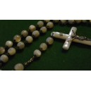 antiguo rosario de cuantes de nacar 