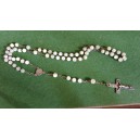 antiguo rosario de nacar cruz